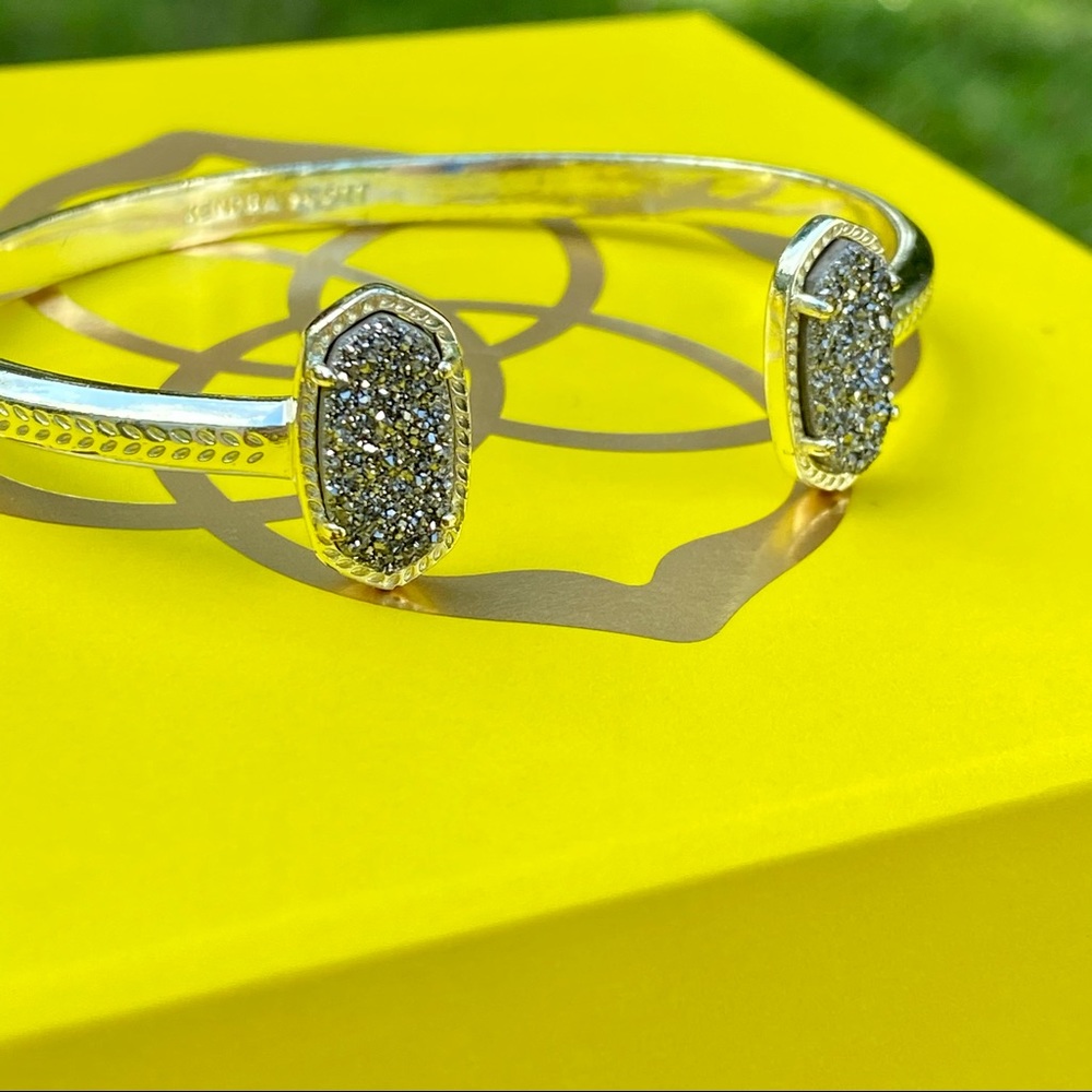 Kendra Scott Gold Elton Platinum Drusy - Picture 3 of 12